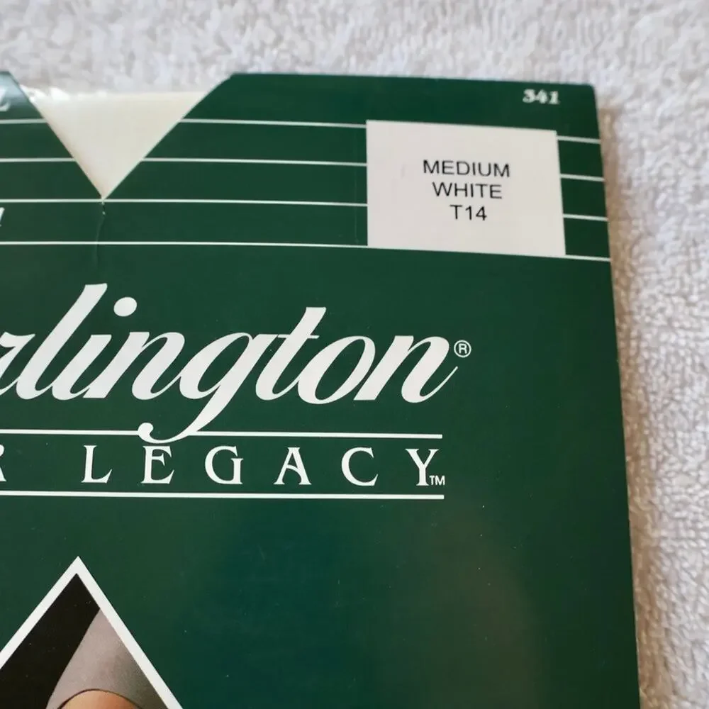 Burlington Sheer Legacy Pantyhose Tummy Hip Control Size Medium White T14